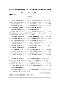【期末综合复习】部编版语文2022-2023学年七年级下册期末：课外现代文阅读（原卷版+解析版）