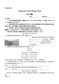 2023年浙江省宁波市中考语文真题