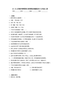 20.天上的街市暑假预习课课练部编版语文七年级上册