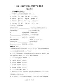 山东省威海市文登区2021-2022学年七年级（五四学制）下学期期末语文试题