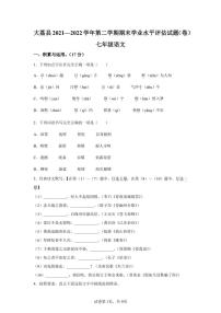 陕西省渭南市大荔县2021-2022学年七年级下学期期末语文试题