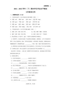 陕西省咸阳市泾阳县2021-2022学年七年级下学期期末语文试题