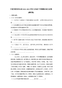 宁夏固原市西吉县2021-2022学年七年级下学期期末语文试卷（含答案）