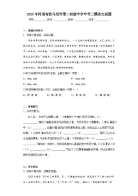 2023年河南省驻马店市第二初级中学中考三模语文试题（含答案）