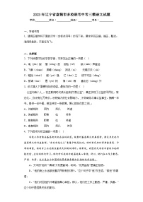 2023年辽宁省盘锦市多校联考中考三模语文试题（含答案）