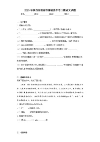 2023年陕西省渭南市蒲城县中考二模语文试题（含答案）