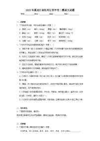 2023年黑龙江省牡丹江市中考二模语文试题(含解析)
