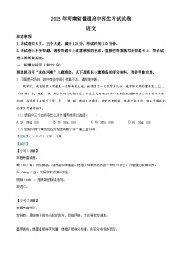 精品解析：2023年河南省中考语文真题（解析版）