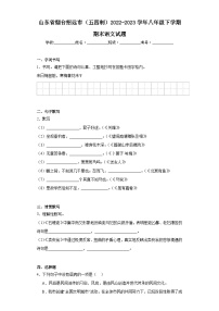 山东省烟台招远市（五四制）2022-2023学年八年级下学期期末语文试题（含答案）