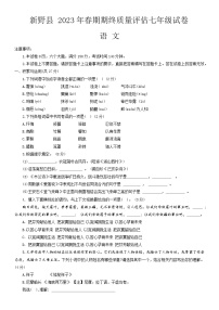 河南省南阳市新野县2022-2023学年七年级下学期期末考试语文试题（含答案）