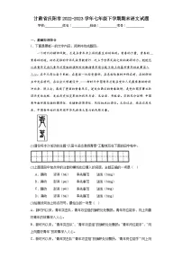 甘肃省庆阳市2022-2023学年七年级下学期期末语文试题（含答案）