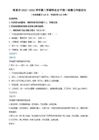 精品解析：青海省海东市2022-2023学年七年级下学期期末语文试题（解析版）