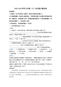 安徽省滁州市定远县范岗学校2022-2023学年七年级下学期期中语文试题（解析版）