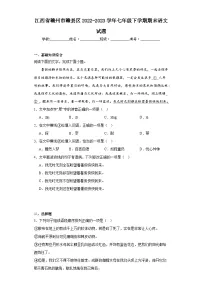 江西省赣州市赣县区2022-2023学年七年级下学期期末语文试题（含答案）