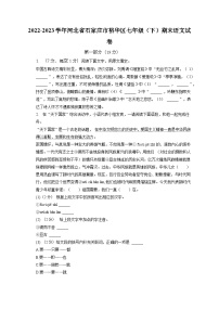 河北省石家庄市裕华区2022-2023学年七年级下学期期末考试语文试题（含答案）