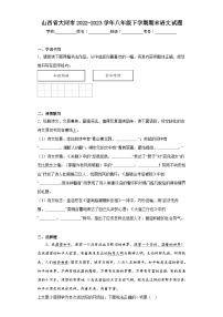 山西省大同市2022-2023学年八年级下学期期末语文试题（含答案）