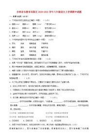 吉林省长春市双阳区2020-2021学年八年级语文上学期期中试题