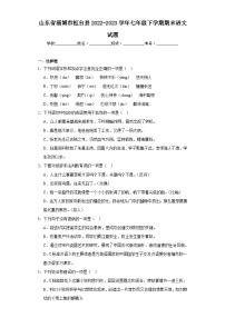 山东省淄博市桓台县2022-2023学年七年级下学期期末语文试题（含答案）