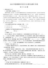 河南省南阳市唐河县2022-2023学年八年级下学期期末考试语文试题(含答案)