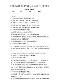 广西壮族自治区贵港市平南县2022-2023学年七年级下学期期末语文试题（含答案）