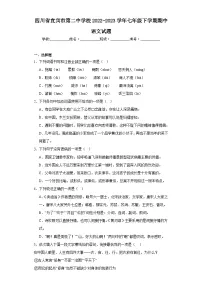 四川省宜宾市第二中学校2022-2023学年七年级下学期期中语文试题(含解析)