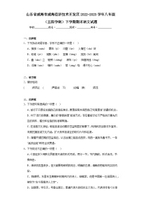 山东省威海市威海经济技术开发区2022-2023学年八年级（五四学制）下学期期末语文试题（含答案）