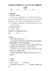 河南省驻马店市泌阳县2022-2023学年八年级下学期期末语文试题（含答案）