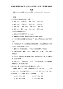 河南省安阳市林州市2022-2023学年七年级下学期期末语文试题（含答案）