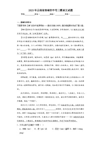 2023年云南省曲靖市中考三模语文试题（含解析）