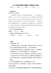 2023年湖北省襄阳市保康县中考模拟语文试题（含解析）