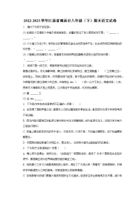 2022-2023学年江西省南昌市八年级（下）期末语文试卷（含解析）