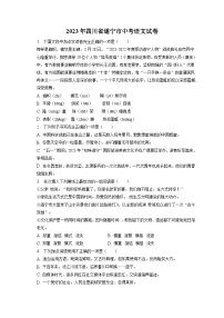 2023年四川省遂宁市中考语文试卷（含答案解析）