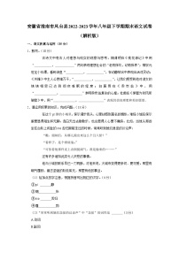 安徽省淮南市凤台县2022-2023学年八年级下学期期末语文试卷（含答案）