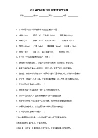 四川省内江市2020年中考语文试题