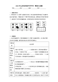 2023年山西省实验中学中考一模语文试题（含解析）