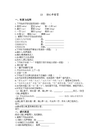 初中语文人教部编版九年级上册湖心亭看雪同步练习题