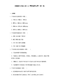 初中语文人教部编版九年级上册醉翁亭记优秀练习题
