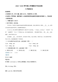 河南省周口市商水县希望初级中学2022-2023学年八年级上学期期末语文试题（解析版）