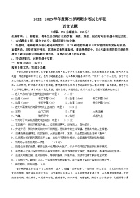 山东省济南市莱芜区2022-2023学年七年级（五四制）下学期期末语文试题（含答案）