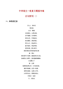 中考语文一轮复习题型专练：名句默写（含解析）
