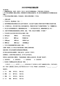 2022-2023学年广东省深圳罗湖区四校联考中考语文模拟精编试卷含解析