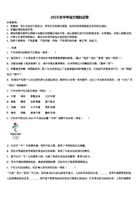 2022-2023学年山东省潍坊市安丘市中考适应性考试语文试题含解析