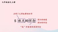 人教部编版七年级上册秋天的怀念教课ppt课件