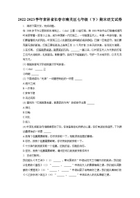 2022-2023学年吉林省长春市南关区七年级（下）期末语文试卷（含答案解析）