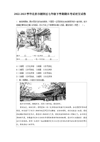 2022-2023学年北京市朝阳区七年级下学期期末考试语文试卷（含答案解析）