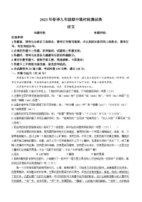 湖南省长郡教育集团2022-2023学年九年级下学期期中语文试题