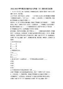 2022-2023学年重庆市渝中区七年级（下）期末语文试卷（含答案解析）