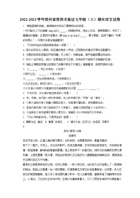2022-2023学年贵州省贵阳市某区七年级（上）期末语文试卷（含答案解析）