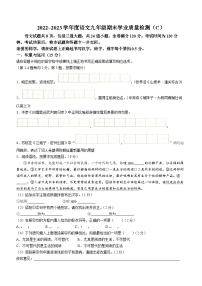 吉林省吉林市亚桥第二九年制学校2022-2023学年九年级上学期期末语文试题