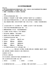 2023届湖南省澧县市级名校中考语文模拟试题含解析
